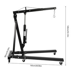 Engine Crane 4400lbs Lifting Capacity 4 Adjustable Load Arm 6 Iron Caster Wheels