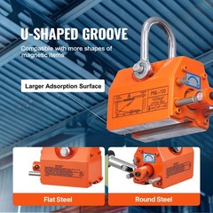 VEVOR Permanent Magnetic Lifter Lifting Magnet 220 lbs/100 kg Neodymium Hoist