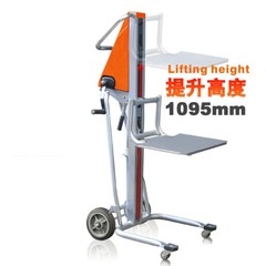 Hand Crank Stacker Mini Carrier Lightweight Portable Lifting Workstation Trucks