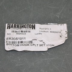 Kito Harrington ER2 Bottom Hook Assembly ER2DS1011, Hoist, WLL 2000 lb / 1T