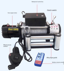 Electric Winch 12V/24V Off-Road Vehicle Self-Rescue Electric Hoist Winch