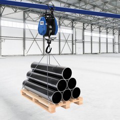 Electric Hoist Winch Electric Winch 30m Wire Rope 500kg Steel Plate 110V New