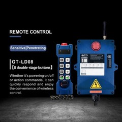 GT-LD08 Hoist Crane Lift Switch 8 Dual Speed Buttons for Truck AC/DC 18V-440V
