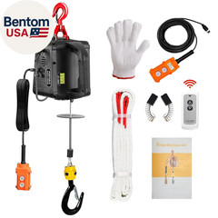 3-In-1 Electric Hoist Winch, 2200Lbs Manual/Wire/Wireless Remote Control,110/120