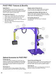 GORBEL PIVOT PRO JIB CRANE – 150 LB CAPACITY, SPAN 12 FT, HUB 12 FT