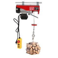 PA100 480W Electric Hoist 110/220 lb Compact Winch With Wired Remote