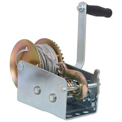 2500LB Two-Way Ratchet Hand Winch 32.8FT Steel Cable For Trailer Boat ATV
