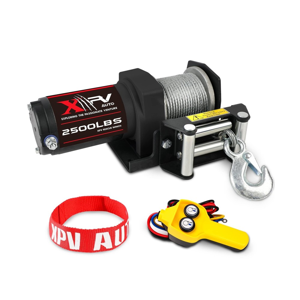 2500lbs Electric Winch 12V Waterproof Steel Cable with Wired Remote Control &…
