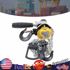 0.25T/ 550Lbs Lever Block Chain Hoist Come Along Puller Ratchet Type 5ft Lifting