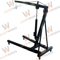 USA 1 Ton Foldable Hydraulic Engine Hoist Crane Lift 4 Adjustable Position Black
