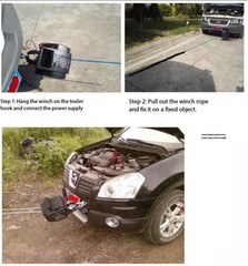 Electric Winch 12V 5000lb Off-Road Vehicle6500Marine Self-DriveTouring Equipment