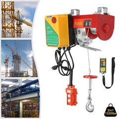 Electric Hoist 110V Electric Winch 440-2200lbs w/Wired & Wireless Control 2 in1