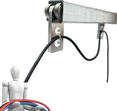 2 Wheel Trolley Assembly Rollers for Strut Channel Heavy Duty Steel Garage