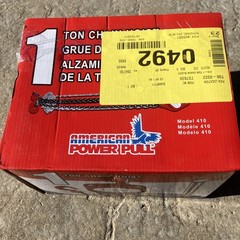 NEW AMERICAN POWER PULL 410 1 TON HEAVY DUTY STEEL CHAIN BLOCK HOIST 1150051