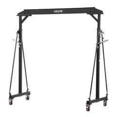 VEVOR Adjustable Gantry Crane 2200 lbs Portable Lift Hoist Frame 95.7″ to 142.9″