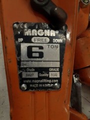 Magna Manual Lever Chain Hoist, 70389, 6 Ton, 20ft Chain, Come-a-Long, c-x