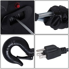2in1 500-B Portable Electric Hoist Winch 1100lbs Wireless Remote Control 1500W