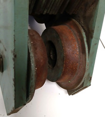 INDUSTRIAL HOIST TROLLEY WIRE ROPE SIZE 1″ WHEEL DIA 3-1/2″ FLANGE WIDTH 4″