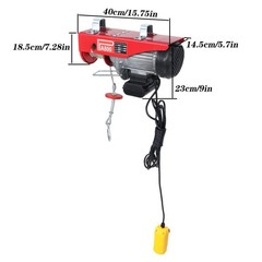 Electric Hoist 1760lbs Winch Crane 1350W Overhead Lift with Wired Remote Control