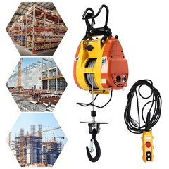1300W Electric Hoist 500lbs Portable Winch Crane Lift 95ft Lifting Wired Control