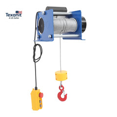 880Lbs Electric Hoist Winch, 110V 1KW Hoist Winch with 98Ft Steel Wire & Wired R
