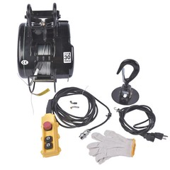 550 lbs Electric Hoist Portable Winch Crane Lift, 30m/98.43ft Steel Wire Length
