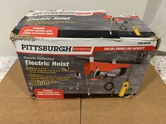 PITTSBURGH AUTOMOTIVE, ELECTRIC HOIST, 60346, 440 LB, W/ JET TROLLEY, 1/2 TON