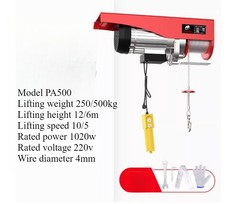 Electric Hoist 220V Crane Portable Remote Control Crane Crane with Wire Rope