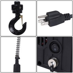 LABLT 1100 lbs Electric Hoist Winch, 2-in-1 Portable Wireless Remote Control