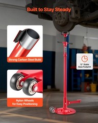 Underhoist Support Stand – 1653lb, Adjustable 52″-80″, Rubber-Metal Top, Steel