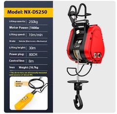 160 Kg 30 M Double-hole Electric Hoist 220 V Suspended Portable Home Crane