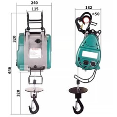 Double-hole Small Diamond Electric Hoist Suspended Wire Rope Portable Lifts