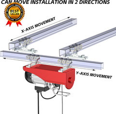 6 Wheel Hoist Trolley with Rollers – Strut Trolley Assembly for Electric Hoist –