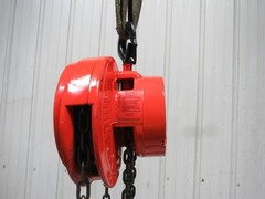 CM Cyclone Model S 1 Ton Manual Chain Fall Hoist 19′ Lift w/Load Limiter Tested