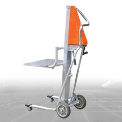 Hand Crank Stacker Mini Carrier Lightweight Portable Lifting Workstation Trucks