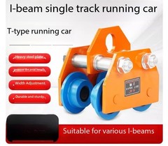 Manual Push Cart with Hand-Operated 0.5/1/2-Ton I-Beam Pulley Block