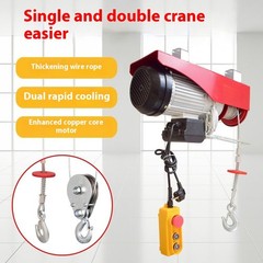 110V/220V Mini Electric Hoist Electric Wire Rope Crane Winch Crane Hoist PA1000