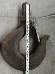 2 Crosby Hoist Hooksheavy Duty Steel Used Condition See Pictures for Details