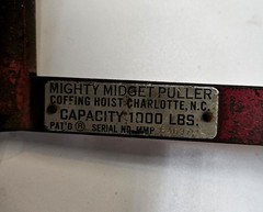 Coffing Hoist Mighty Midget Puller 1000LB Used