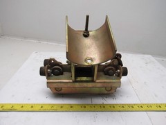 Bridge Crane C-Track Flat Cable Festoon Single Saddle Trolley 8″