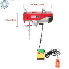 Electric Hoist 1600W 110V 2200lbs 328ft Wireless & 14ft Wired Remote Control