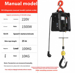 Portable Miniature Electric Mini Hoist 220v Crane Home Remote Control Lift Hoist