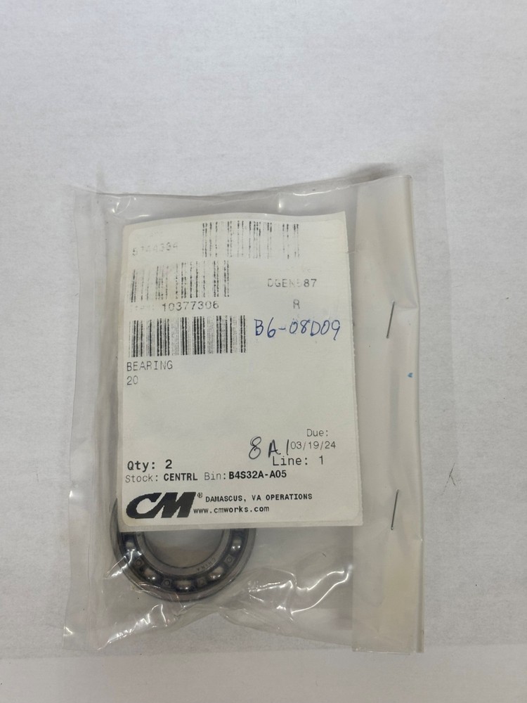 BUDGIT MOTOR SHAFT BEARING ASSEMBLY; 10377306