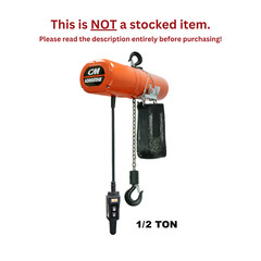 CMCO LODESTAR ELECTRIC CHAIN HOIST – 1/2 TON CAPACITY, TWO SPEED 2/8 FPM