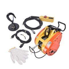 550 lbs Electric Hoist Portable Winch Crane Lift, 30m/98.43ft Steel Wire Length