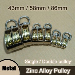 Metal Pulley Zinc Alloy Pulley Belt Pulley Block Lifting Wheel Swivel Pulley
