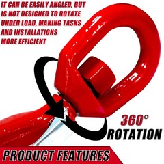 3 Ton Swivel Hooks, Heavy Duty 360° Rotating Crane Hook with Safety Latch,