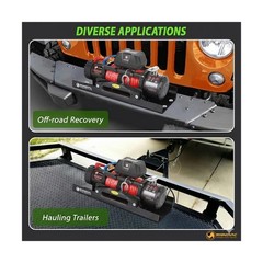 13000lb Electric Winch, Synthetic Rope, Battery Disconnect Switch, Low Profil…