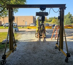2 Ton Contrx GCT2-8 Adjustable Height Gantry Crane 8′ Span & Coffing Hoist