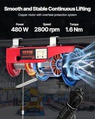 VEVOR Electric Hoist with Remote Control, 440 lbs Material Handling Tool, 110…
